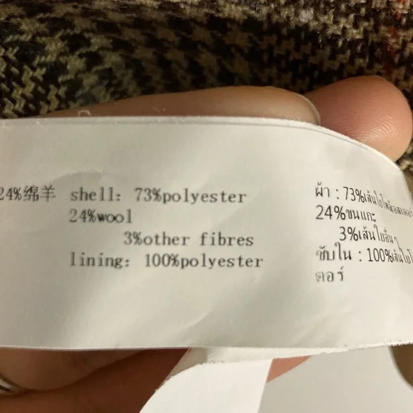 ASOS Urban Revivo check double breasted blazer in multi 6 - Picture 5 of 9